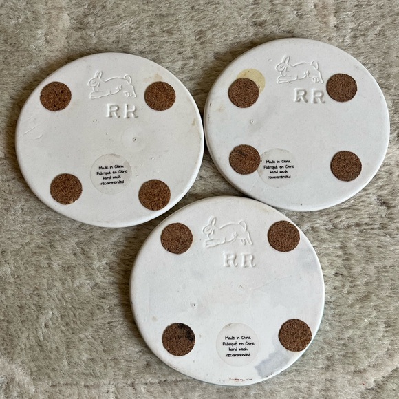 3 Ceramic Coasters - Picture 2 of 12